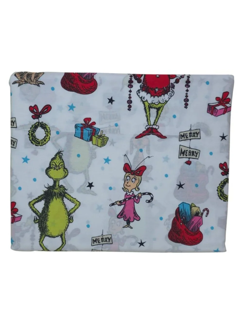 The Grinch Full Double Sheet Set 100% Cotton Cindy-Lou Who Christmas Holiday